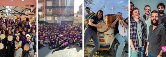 La Plaça del Folk: Namorala Pandereteiras, Kabum, Bufalodre i Lhi Balòs